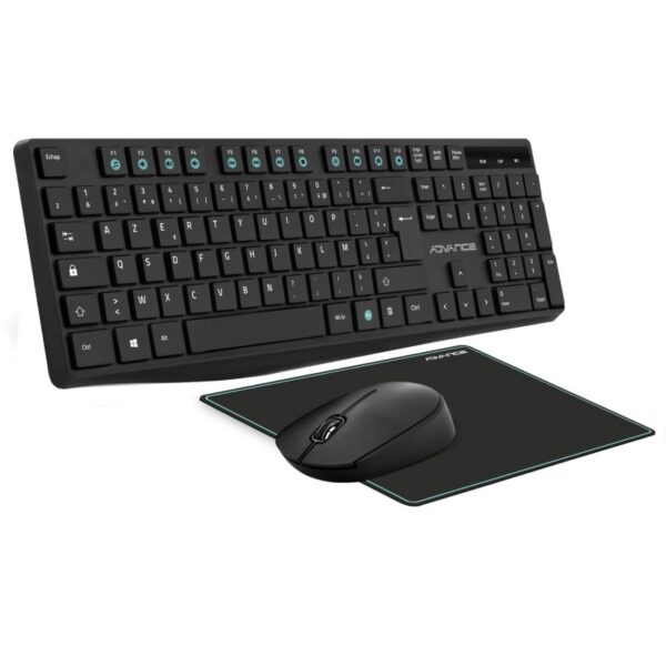 CLAVIER + SOURIS SANS FILS ADVANCE 7100RF- 1 CLAVIER + SOURIS SANS FILS ADVANCE 7100RF