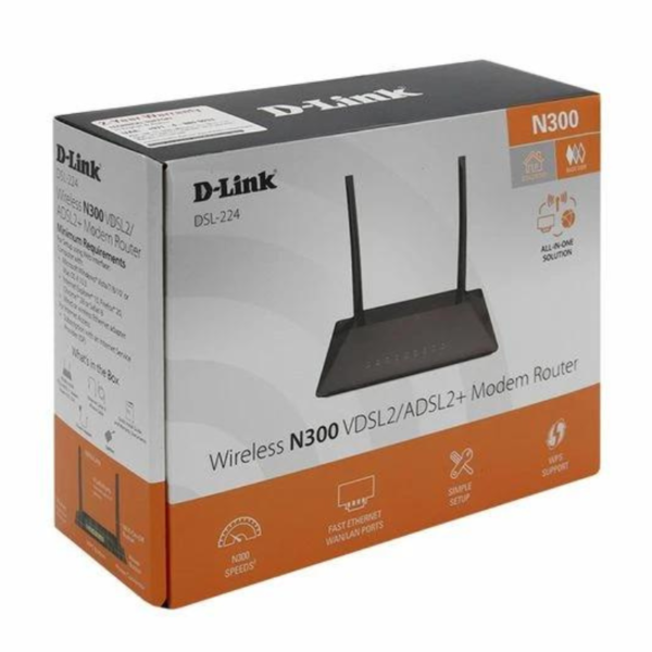 Modem-Router D-Link dsl-224 N300 VDSL2/ADSL2+
