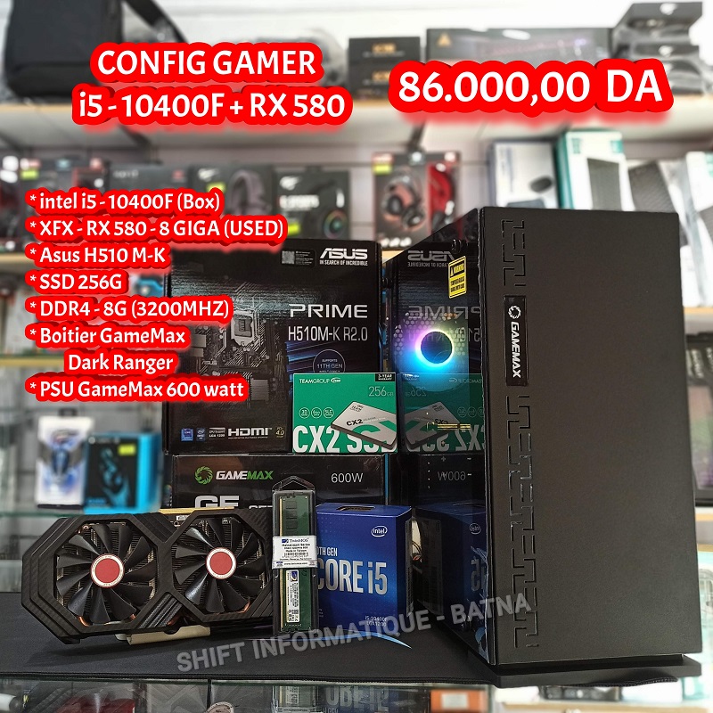 Config i5 – 10400F + RX 580 -8G  (USED)