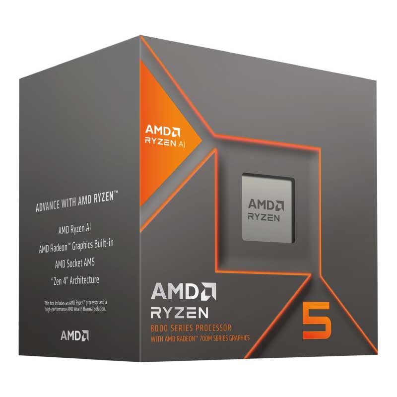 CPU AMD RYZEN 5 – 8500G BOX (AM5) (RADEON 740M – 6 CORE / 12 TH) 3.5/5.0 GHZ