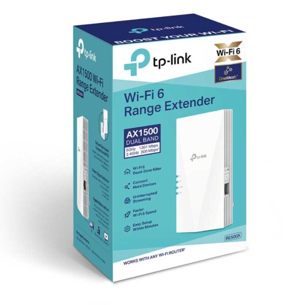 RANGE EXTENDER TP-LINK RE500X WIFI6 BI-BANDE AX1500 GIGABIT