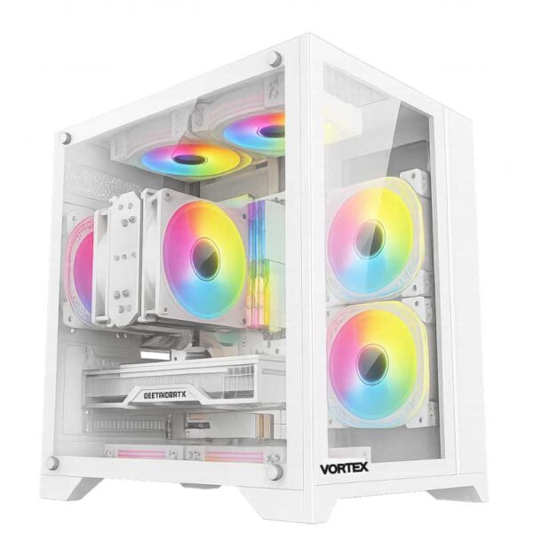 SPECTER BOITIER VORTEX SPECTR WHITE (3 VENTILO + TELECOMANDE)