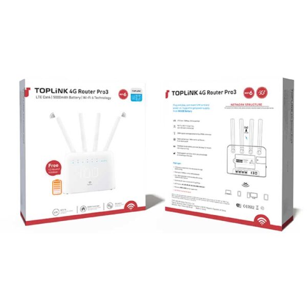 MODEM 4G/5G TOP LINK BATTERIE 5000 MA   (PRO 3 - MR715U)