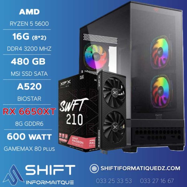 ryzen 5 5600 + rx 6650xt
