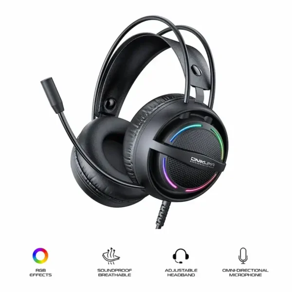 Onikuma X88 Casque gaming filaire RGB (Noir)
