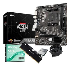 RYZEN 5 5650G + MSI A520M-A PRO + DDR4 8G + SSD 512G